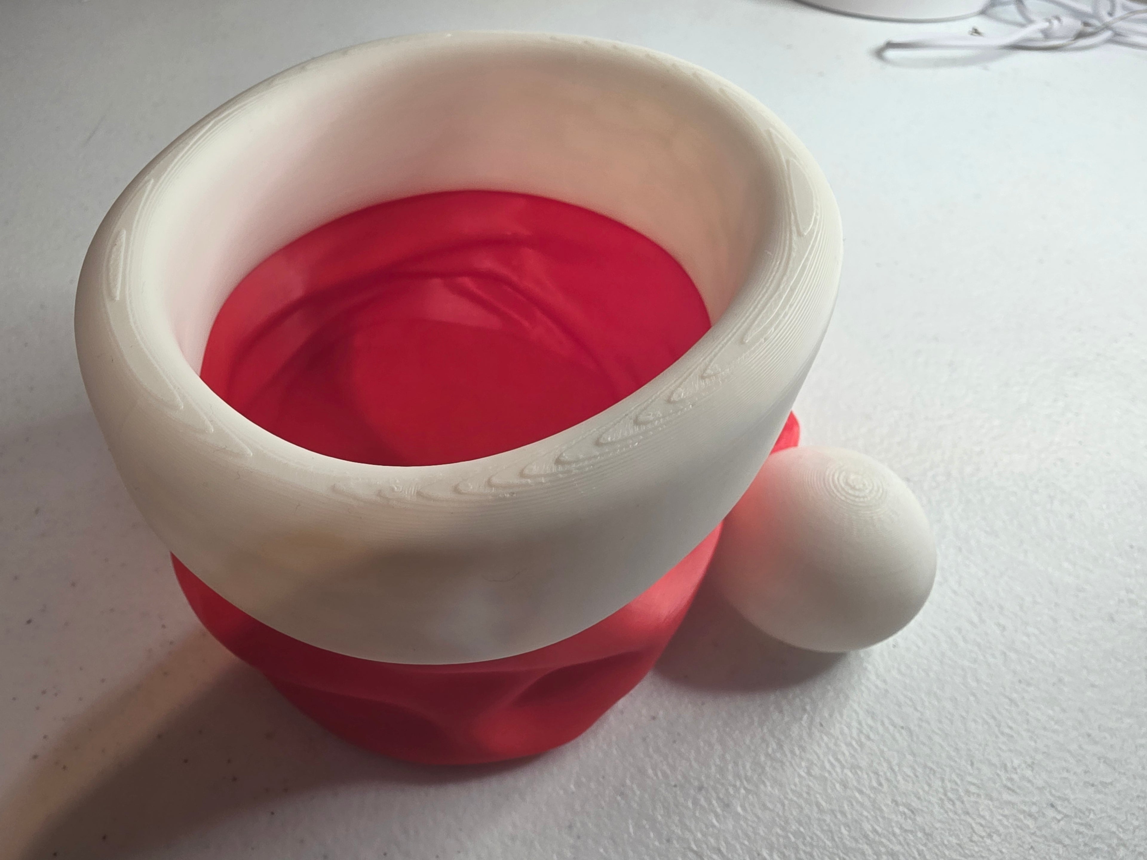 Santa hat candy bowl